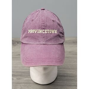 Adams Upscale Fashion Headwear Provincetown‎ Purple Embroidered Strapback Cap